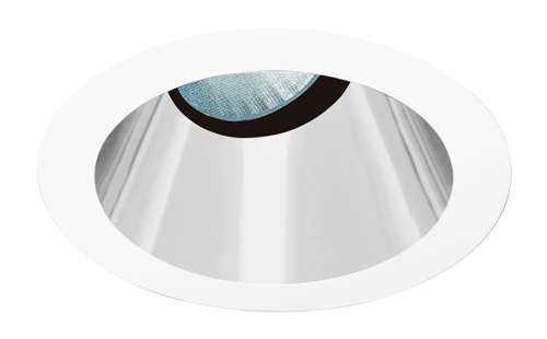 Juno Aculux 3AC20 CS WHSF Recessed Lighting 3-1/4" Line Voltage, Low Voltage, LED Downlight 20 Degree Angle Cut Lensed, Clear Alzak Reflector, Self Flanged Trim