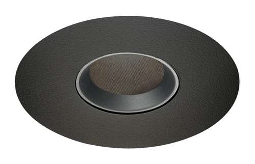 Juno Aculux 3DPIN BS BLFM WET Recessed Lighting 3-1/4" Lensed Pinhole Flush Mount, Line Voltage, Low Voltage, LED, Black Alzak Reflector, Black Trim