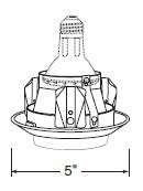 Juno Recessed Lighting 4103FROST-WH (4103 FROSTWH) 4" Line Voltage Frosted Cylinder Glass Trim, White Trim