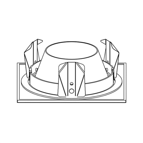 Juno Recessed Lighting 42LSQ-WHZ-WH (42LSQ WHZWH) 4" Adjustable Downlight Square Cone Trim, Wheat Haze Reflector White Trim