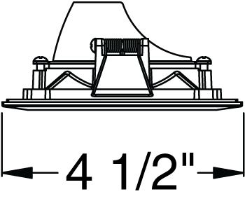 Juno Aculux Recessed Lighting 4301SQ-BL 3-1/4" Line Voltage, Low Voltage, LED Square Downlight Adjustable Regressed Pinhole, Black Alzak Reflector, Black Trim