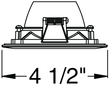 Juno Aculux Recessed Lighting 4302SQ-WH 3-1/4" Line Voltage, Low Voltage, LED Square Downlight Regressed Pinhole, Black Alzak Reflector, White Trim
