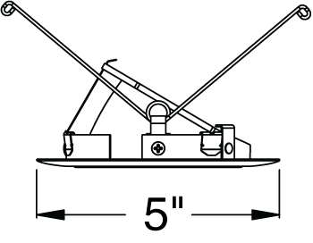 Juno Aculux Recessed Lighting 431NB-WH (3AC BS WHR WET) 3-1/4" Line Voltage, Low Voltage, LED Downlight Angle Cut Lensed, Black Alzak Reflector, White Trim
