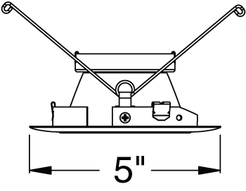 Juno Aculux Recessed Lighting 432NC-WH (3DP CS WHR WET) 3-1/4" Line Voltage, Low Voltage, LED Downlight Lensed, Clear Alzak Reflector, White Trim