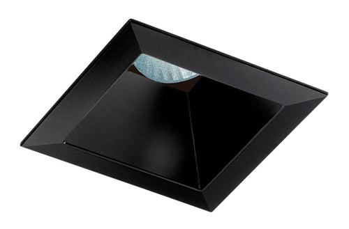 Juno Aculux Recessed Lighting 432SQBHZ-SF 3-1/4" Line Voltage, Low Voltage, LED Square Downlight Lensed Reflector Self Flanged, Black Haze Trim
