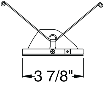 Juno Aculux Recessed Lighting 436NC-FM 3-1/4" Line Voltage, Low Voltage, LED Slot Angle Cut Flush Mount, Clear Alzak Trim