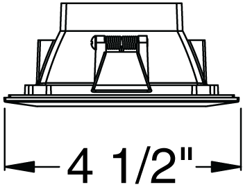 Juno Aculux Recessed Lighting 437SQBHZ-SF 3-1/4" Line Voltage, Low Voltage, LED Square Downlight Reflector, Black Haze Self Flanged Trim