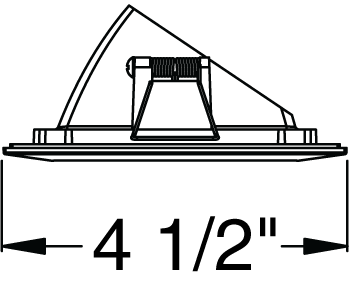 Juno Aculux Recessed Lighting 438SQHZ-SF 3-1/4" Line Voltage, Low Voltage, LED Square Angle Cut Reflector Self Flanged Square Downlight, Haze Trim