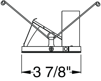 Juno Aculux Recessed Lighting 439NWHZ-FM 3-1/4" Line Voltage, Low Voltage, LED Downlight Lensed Wall Wash, Haze Alzak Reflector, Flush Mount Trim