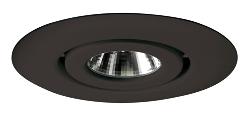 Juno Recessed Lighting 440-BL (440 BL) 4" Line Voltage, Low Voltage, Flush Gimbal Ring Trim, GU10 Base, Black Trim