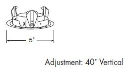 Juno Recessed Lighting 440-WH (440 WH) 4" Line Voltage, Low Voltage, Flush Gimbal Ring Trim, GU10 Base, White Trim