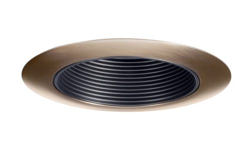 Juno Recessed Lighting 444B-ABZ (444 BABZ) 4" Low Voltage Adjustable Baffle Trim, Black Baffle, Aged Bronze Trim