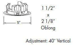 Juno Recessed Lighting 445-WH (445 WH) 4" Line Voltage, Low Voltage, Adjustable Slot Trim, GU10 Base, White Trim