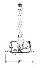 Juno Recessed Lighting 446-WH (446 WH) 4" Line Voltage, Low Voltage, Adjustable Scoop Trim, GU10 Base, White Trim