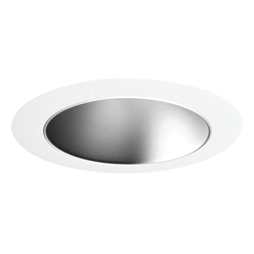 Juno Recessed Lighting 447HZ-WH (447 HZWH) 4" Low Voltage Adjustable Cone Trim, Haze Reflector, White Trim