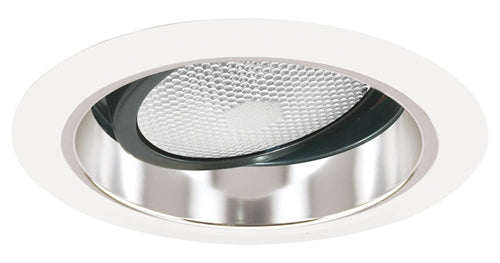 Juno Recessed Lighting 467C-WH (467 CWH) 6" Low Voltage, Adjustable Cone Trim, Clear Reflector, White Trim