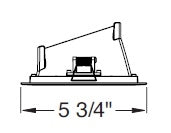 Juno Aculux Recessed Lighting 5000SQHZ-SF (4SQAC20 CD SF) 4 inch LED Square 20 Degree Angle-Cut Reflector, Self Flanged, Haze Reflector