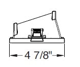 Juno Aculux Recessed Lighting 5000SQWHZ-FM (4SQAC20 WTD FM) 4 inch LED Square 20 Degree Angle-Cut Reflector, Flush Mount, Wheat Haze Reflector