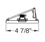 Juno Aculux Recessed Lighting 5001SQW-FM (4SQA W FM WET) 4 inch LED Square Lensed Angle-Cut Reflector, Flush Mount, White Reflector