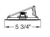 Juno Aculux Recessed Lighting 5001SQW-SF (4SQA W SF WET) 4 inch LED Square Lensed Angle-Cut Reflector, Self Flanged, White Reflector