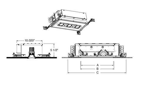 Juno Aculux AX2SQ 3A 12LM 27K 90CRI 35D ZT MVOLT Recessed Lighting 2 inch 3 Heads LED New Construction Standard Square Adjustable Housing 1000 Lumens, 2700K Color Temperature, 90 CRI, Flood Beam, 120-277V 0-10V Dimmable Light