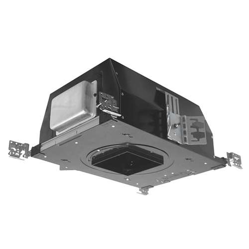 Juno Aculux AX4SQ A 22LM 30K 90CRI 50D EZ1 MVOLT ICAT Recessed Lighting 4 inch Square IC LED New Construction Adjustable Housing, 2200 Lumens, 3000K Color, 50 Degree Wide Flood, eldoLED 0-10V, 1% Dim120-277V