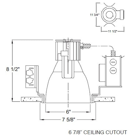 Juno Aculux Recessed Lighting CV6-118T-DB277 6" Vertical 18W Triple Tube CFL Downlight, with 277V Dimming Ballast