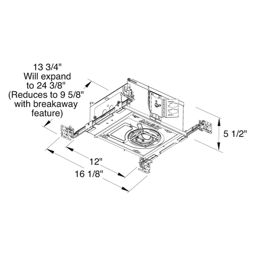 Juno Aculux Recessed Lighting IC207LSQA-930-N-1 2 inch LED New Construction IC Square Adjustable Housing 800 Lumens, 3000K Color Temperature, 90 CRI, Narrow Flood Beam, 120V Dimmable Light