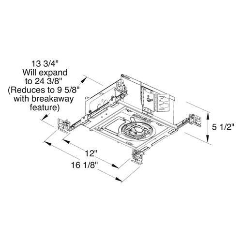 Juno Aculux Recessed Lighting IC210LSQD-840-F-U 2 inch LED New Construction IC Square Housing 1200 Lumens, 4000K Color Temperature, 80 CRI, Flood Beam, 120-277V 0-10V Dimmable Light