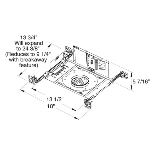 Juno Aculux Recessed Lighting IC415L-827-F-L 3-1/4 inch LED New Construction Adjustable IC Housing, 1500 Lumens, 2700K Color Temperature, 80 CRI, Flood Beam, 120-277V, Lutron Hi-Lume 3-Wire Dimming, Ecosystem Compatible, 1%