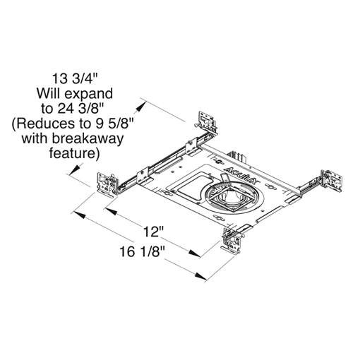 Juno Aculux Recessed Lighting TC210LSQA-930-F-1 2 inch LED New Construction Standard Square Adjustable Housing 700 Lumens, 3000K Color Temperature, 90 CRI, Flood Beam, 120V Dimmable Light