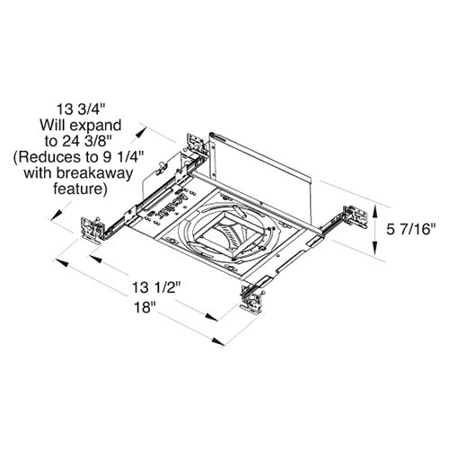 Juno Aculux TC49TSQ-W-V-U2 Recessed Lighting 3-1/4 inch LED New Construction Standard Square Housing 1000 Lumens, Black Body Dimming and Tunable White, 4350K-2000K Very Narrow Flood Beam, 277V 0-10V Dimmable Light