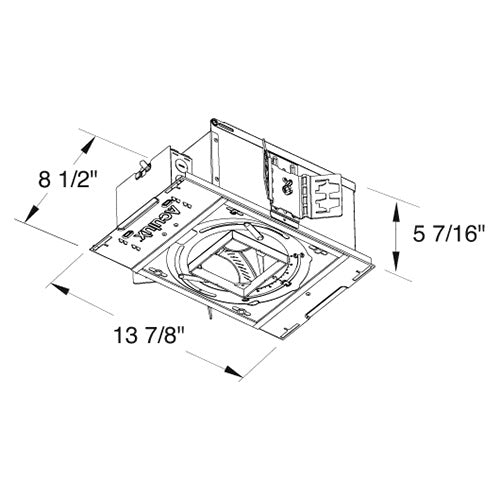 Juno Aculux Recessed Lighting TC949TSQ-W-F-U2 3-1/4 inch LED New Construction Standard Housing 1000 Lumens, Black Body Dimming and Tunable White, 4350K-2000K Flood Beam, 277V 0-10V Dimmable Light
