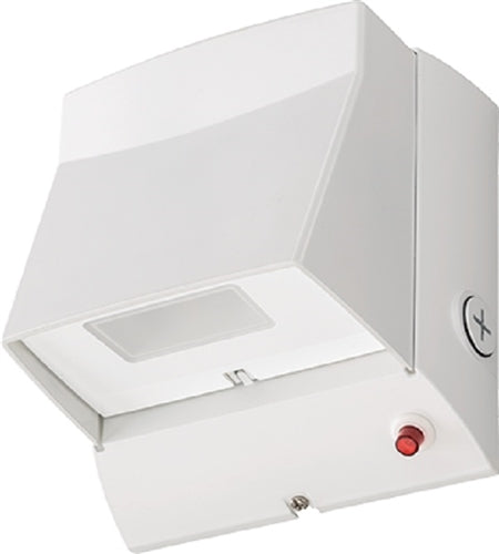 Lithonia LIL LED 30K MVOLT EL WH 8.4W Compact LED Wall Pack, 3000K Warm White, 120-277V, Battery Pack, White Finish