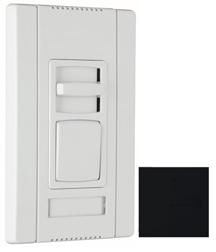 Wattstopper CD4FBL3PBK Titan LED 4 Wire Single Pole/3-Way 0-10V Preset Dimmer with Integrated Power Pack, Black