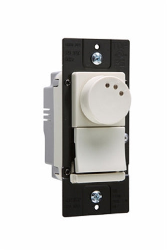 Wattstopper DRDH163PVLA 1.6A 3-Speed De-hummer Fan Speed Control with Single Pole/3-Way, Backlit Speed Indication, Preset, Light Almond