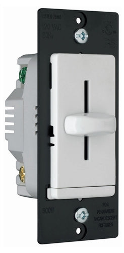 Wattstopper LS600W 600W Single Pole, Non-Preset Incandescent Dimmer, White