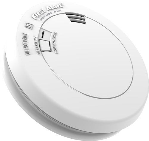 BRK Electronics First Alert PRC700VB Low Profile 2 AA Batteries Operated Photoelectric Smoke Alarm and Carbon Monoxide Combo Alarm with Voice