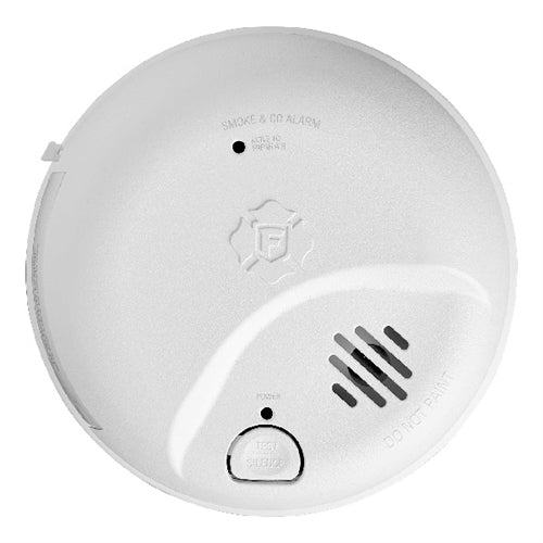 BRK Electronics First Alert SMICO105-AC 120V AC/DC Hardwired with Lithium Battery Back Up and Locked Battery Drawer Ionization Smoke Alarm and Carbon Monoxide Combo Alarm