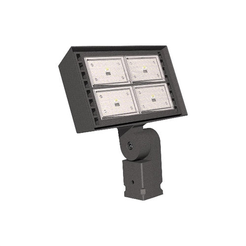 Beacon RFL4-176L-120-4K7-W-UNV-K-DB-PC Ratio LED Floodlight Medium Size, 76 LEDs, 15000 Lumens, 4000K, 70 CRI, Medium Flood Distribution, 120-277V, Knuckle Mount, Dark Bronze Textured Finish, Button Photocell