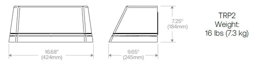 Beacon TRP2-36L-25-4K7-3-UNV-DBT Trapezoid Wall Mount LED Light, 4200 Lumens, 4000K, 70 CRI, Type 3 Distribution, 120-277V, Dark Bronze Matte Textured
