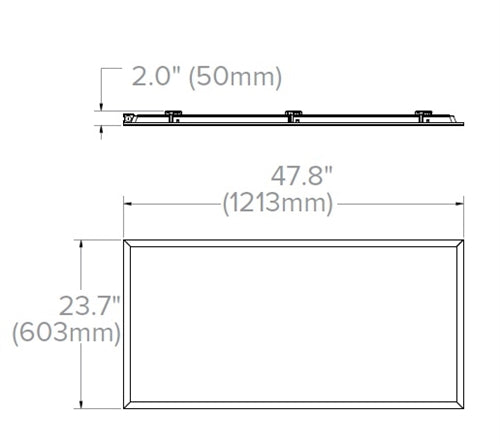 Columbia Lighting CBT24-B-LSCS-EDD2'x4' Back-Lit LED Troffer, Generation B, Switchable 5500/4400/3300 Lumens, Switchable CCT 3500/4000/5000K, 0-10V Dim to Off