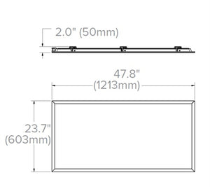 Columbia Lighting CBT24-B-LSCS-EDD-EMBBKIT2'x4' Back-Lit LED Troffer, Generation B, Switchable 5500/4400/3300 Lumens, Switchable CCT 3500/4000/5000K, 0-10V Dim to Off, Emergency Battery Back Up Kit