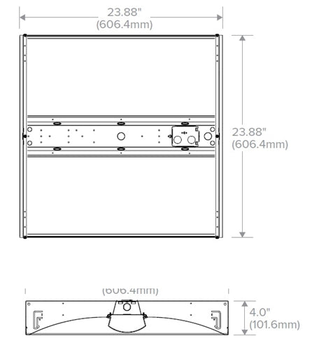 Columbia Lighting CCL24-LSCS 2'x2' LED Architectural Center-Lens Troffer, 4200/5200/6000 Lumens,  3500/4000/5000K Color Temperature