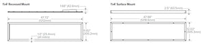 Columbia Lighting CFP14-55/41/3440 1'x4' Edge-Lit Flat Panel, 5500/4100/3400 Switchable Lumens, 4000K, 120-277V