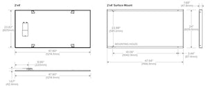 Columbia Lighting CFP24-4140-HE 40W 2'x4' LED Edge-Lit Flat Panel, 4000K, 4123 Lumens, Matte White Finish