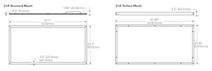 Columbia Lighting CFP24-55/41/3435 2'x4' Edge-Lit Flat Panel, 5500/4100/3400 Switchable Lumens, 3500K, 120-277V