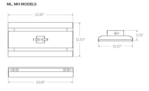 Columbia Lighting CHB2-40ML-FA-EDU 132W 2' LED High Bay, 4000K, 0-10V dimming, 120-277V17013 Lumens, 