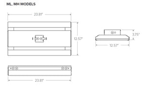 Columbia Lighting CHB2-40ML-FA-EDU 132W 2' LED High Bay, 4000K, 0-10V dimming, 120-277V17013 Lumens, 