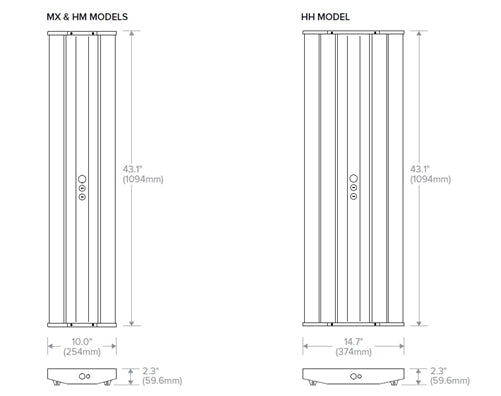 Columbia Lighting CLB4-50MX-W-EDU 4' LED High Bay, 5000K, 36000 Lumens, Wide Disribution, 0-10V Dimming, 120-277V